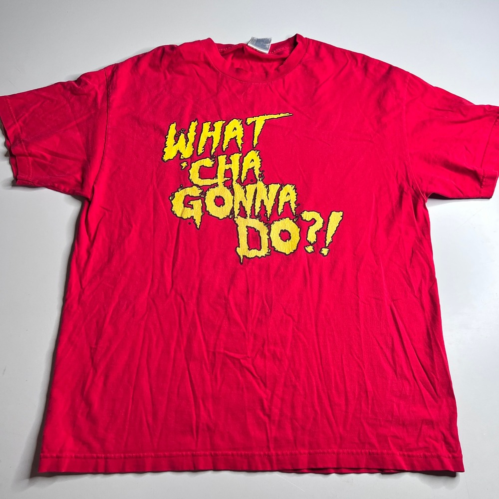 WWE Hulk Hogan What Cha Gonna Do Brother Graphic T-Shirt Mens XL 2002 Vintage